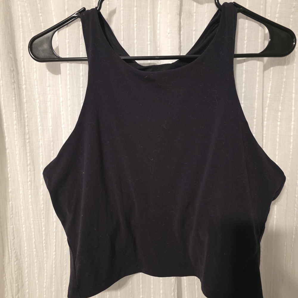 All In Motion Women's Black Crop Tank Top